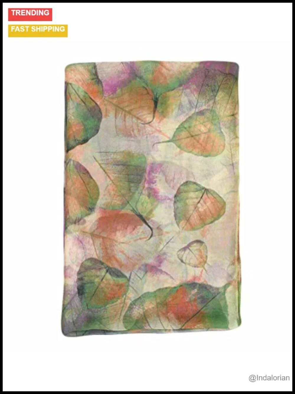Elegant Floral Pattern Lightweight Sheer Scarf Shawl Wrap